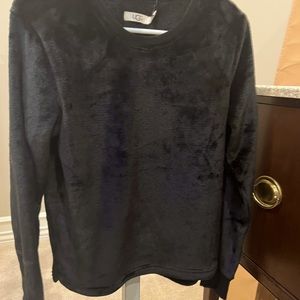 🛍️UGG Womens black velvet fleece sweatshirt, Small